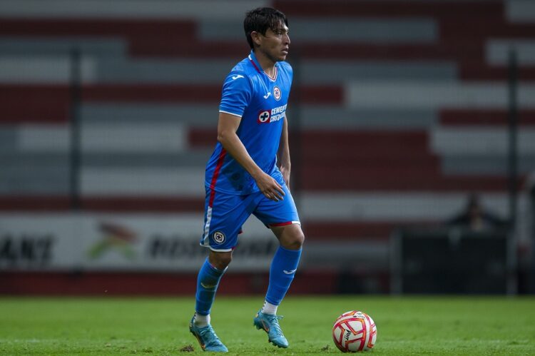 Alexis Gutierrez of Cruz Azul during the game Cruz Azul vs Necaxa, corresponding to Group A of the Sky Cup 2022, at Nemesio Diez Stadium, on December 12, 2022.



 Alexis Gutierrez de Cruz Azul  durante el partido Cruz Azul vs Necaxa, correspondiente al Grupo A de la Copa Sky 2022, en el Estadio Nemesio Diez, el 12 de Diciembre de 2022.