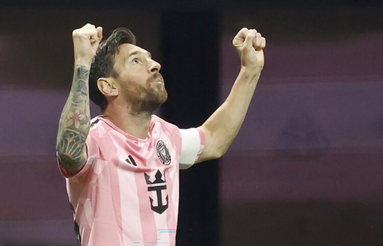 Atlanta (United States), 19/06/2025.- Lionel Messi of Inter Miami celebrates after scoring during the FIFA Club World Cup 2025 match between Inter Miami and Porto in Atlanta, Georgia, USA, 19 June 2025. (Mundial de Fútbol) EFE/EPA/ERIK S. LESSER